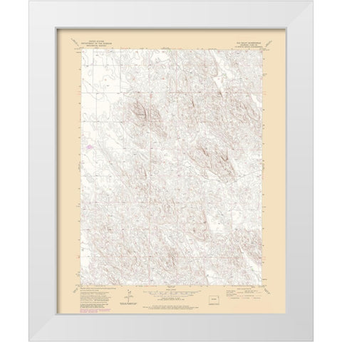 Old Baldy Colorado Quad - USGS 1971 White Modern Wood Framed Art Print by USGS