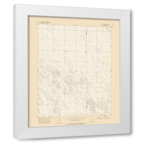 Otis SE Colorado Quad - USGS 1972 White Modern Wood Framed Art Print by USGS