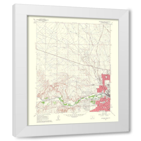 Pueblo Northwest Colorado Quad - USGS 1962 White Modern Wood Framed Art Print by USGS