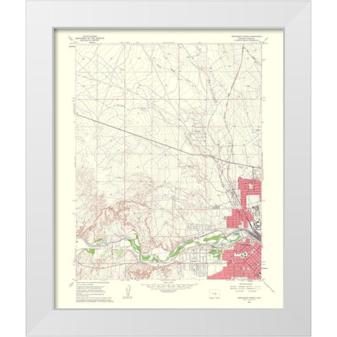Pueblo Northwest Colorado Quad - USGS 1962 White Modern Wood Framed Art Print by USGS