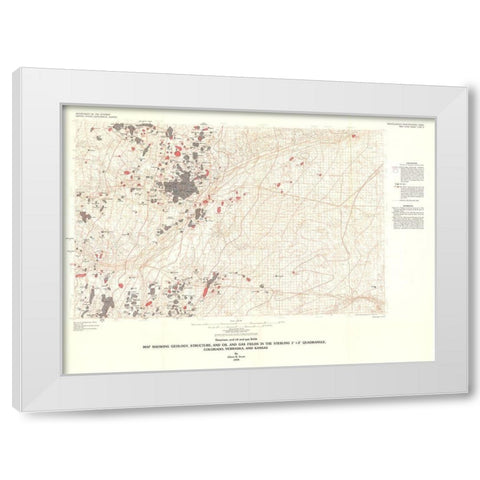 Sterling Quad of Structure Oil Gas Fields White Modern Wood Framed Art Print by Scott