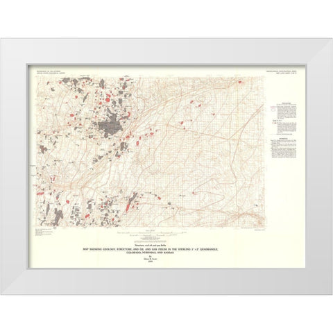 Sterling Quad of Structure Oil Gas Fields White Modern Wood Framed Art Print by Scott