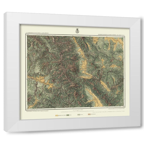 Central Colorado Economic Sheet - US Army 1879 White Modern Wood Framed Art Print by US Army