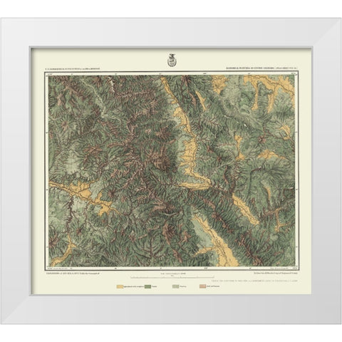 Central Colorado Economic Sheet - US Army 1879 White Modern Wood Framed Art Print by US Army