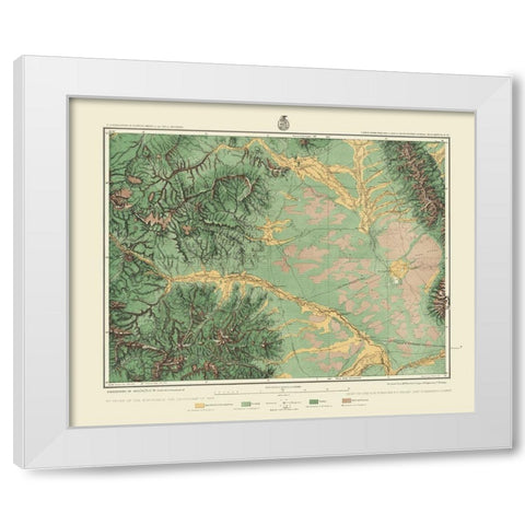 Southwest Colorado Land Classification Sheet White Modern Wood Framed Art Print by US Army