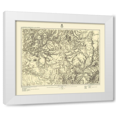Colorado New Mexico Sheet - US Army 1882 White Modern Wood Framed Art Print by US Army