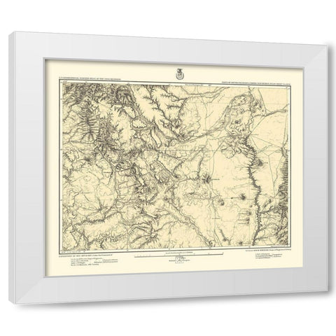 Colorado New Mexico Sheet - US Army 1878 White Modern Wood Framed Art Print by US Army