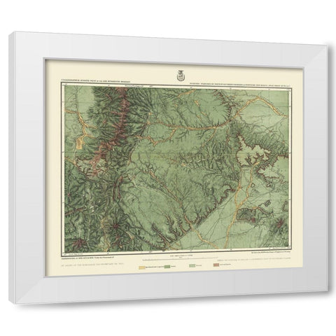 Colorado New Mexico Economic Sheet - US Army 1876 White Modern Wood Framed Art Print by US Army