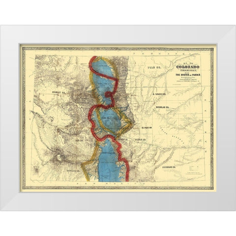 Colorado Parks - Mink 1865 White Modern Wood Framed Art Print by Mink
