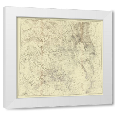 Colorado Utah New Mexico - USGS 1881 White Modern Wood Framed Art Print by USGS