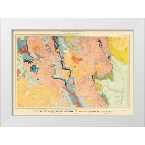 Central Colorado Sheet - USGS 1881 White Modern Wood Framed Art Print by USGS