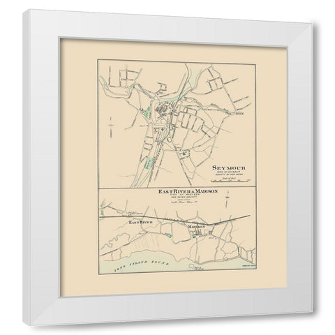 Seymour, East River, Madison Connecticut White Modern Wood Framed Art Print by Hurd