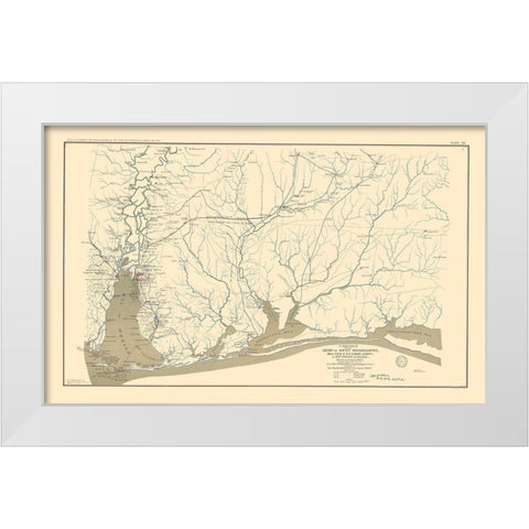 Army of West Mississippi - Alester 1865 White Modern Wood Framed Art Print by Alester
