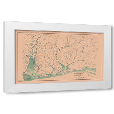 Army West Mississippi Campaign - McGregory 1895 White Modern Wood Framed Art Print by McGregory