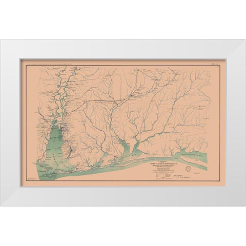 Army West Mississippi Campaign - McGregory 1895 White Modern Wood Framed Art Print by McGregory