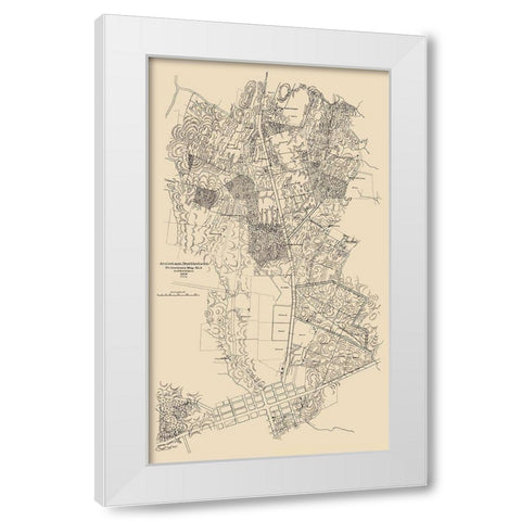 Antietam Battlefield Preliminary - Hotehkiss 1895 White Modern Wood Framed Art Print by Hotehkiss