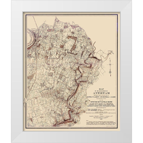 The Battlefield Of Antietam Landowner - Lamont White Modern Wood Framed Art Print by Lamont
