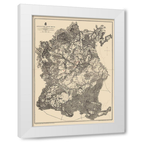 Appomattox Court House Virginia - Weyss 1865 White Modern Wood Framed Art Print by Weyss