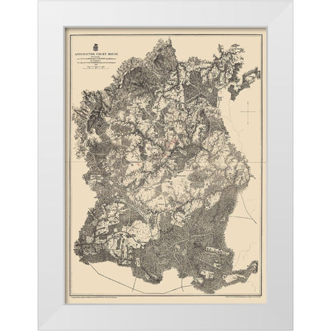 Appomattox Court House Virginia - Weyss 1865 White Modern Wood Framed Art Print by Weyss