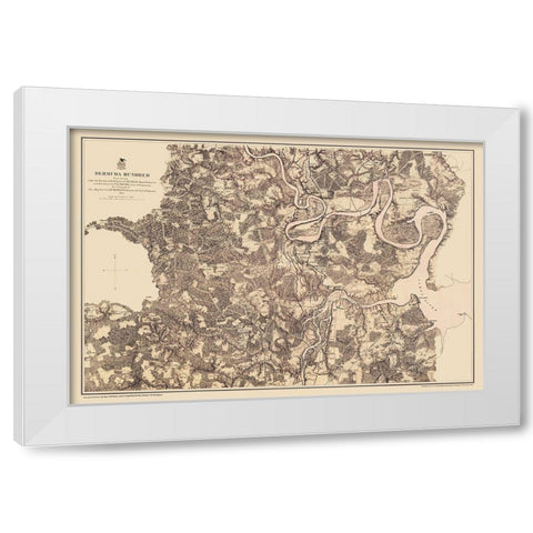 Bermuda Hundred Virginia - Weyss 1867 White Modern Wood Framed Art Print by Weyss