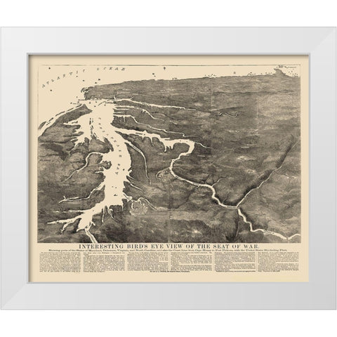 War of Maryland Virginia Delaware North Carolina White Modern Wood Framed Art Print by Unknown