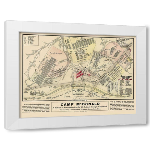 Camp McDonald 4th Brigade Georgia - McClellan 1917 White Modern Wood Framed Art Print by McClellan