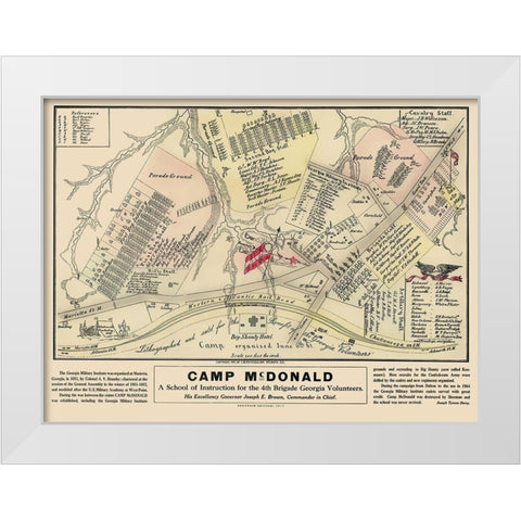 Camp McDonald 4th Brigade Georgia - McClellan 1917 White Modern Wood Framed Art Print by McClellan