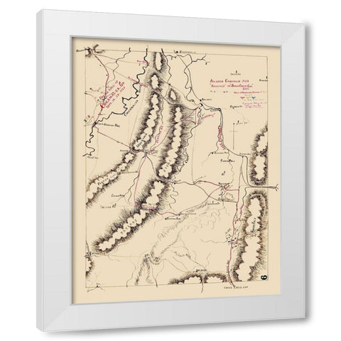 Chicamauga Battlefield Georgia - 1863 White Modern Wood Framed Art Print by Unknown