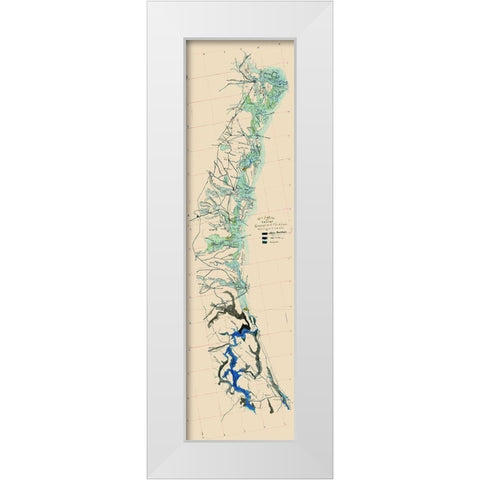 Georgia Florida Coast - 1863 White Modern Wood Framed Art Print by Unknown