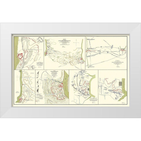 Fort Donelson Fort Henry Tennessee - McPherson White Modern Wood Framed Art Print by McPherson