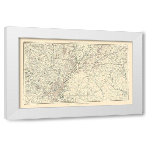 Parts of Arkansas Louisiana Mississippi - Bien White Modern Wood Framed Art Print by Bien