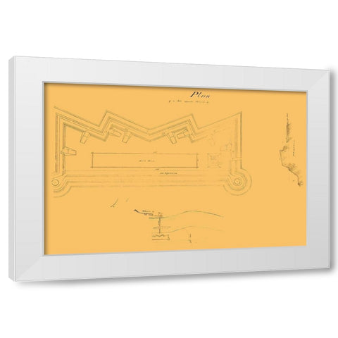 Fort Opposite Paducah Kentucky - 1864 White Modern Wood Framed Art Print by Unknown