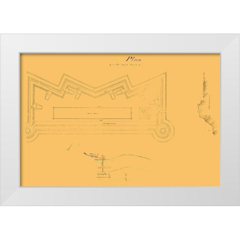 Fort Opposite Paducah Kentucky - 1864 White Modern Wood Framed Art Print by Unknown