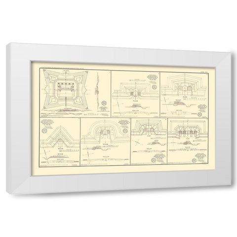 Alabama Defenses - Bien 1895 White Modern Wood Framed Art Print by Bien