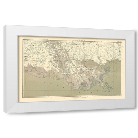 Mississippi Delta Region - Bien 1895 White Modern Wood Framed Art Print by Bien