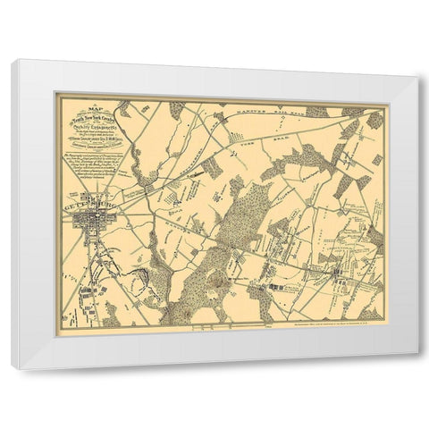 Tenth New York Cavalry - Stuart 1863 White Modern Wood Framed Art Print by Stuart