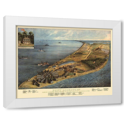 Point Lookout Maryland - Everett 1863 White Modern Wood Framed Art Print by Everett