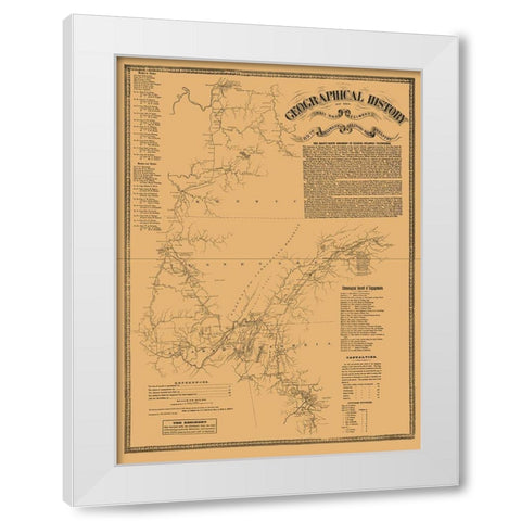 Railroad 89th Regiment History - Shober 1860 White Modern Wood Framed Art Print by Shober