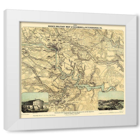 Richmond Petersburgh Virginia - Philip 1864 White Modern Wood Framed Art Print by Philip