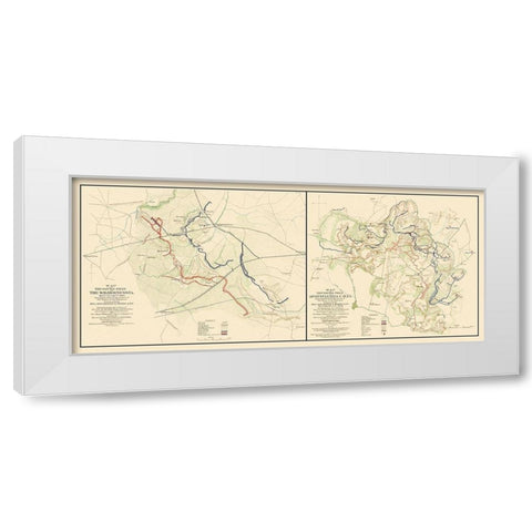 Spotsylvania Wilderness Battlefields White Modern Wood Framed Art Print by Unknown