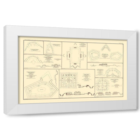 Defenses Of Chattanooga and Nashville Tennessee White Modern Wood Framed Art Print by Bien