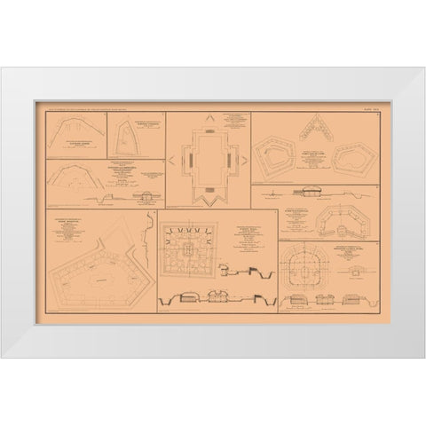 Defenses Tennessee - Lamont 1894 White Modern Wood Framed Art Print by Lamont