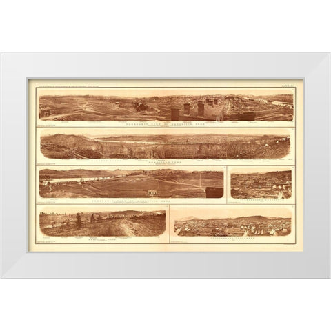 Knoxville Tennessee - Lamont 1894 White Modern Wood Framed Art Print by Lamont