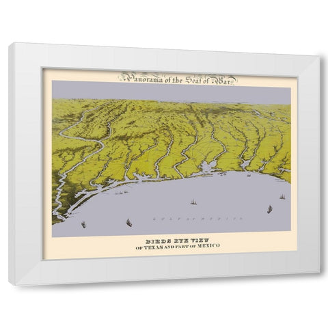 Seat Of War Texas Mexico - Bachmann 1861 White Modern Wood Framed Art Print by Bachmann