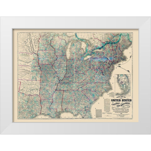 Canada New Brunswick  Atlantic Gulf Coasts White Modern Wood Framed Art Print by Lloyd