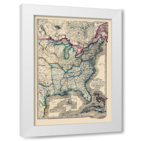 United States Military - Wyld 1861 White Modern Wood Framed Art Print by Wyld