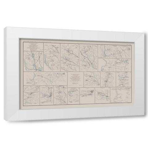 Savannah to Washington - Bien 1894 White Modern Wood Framed Art Print by Bien