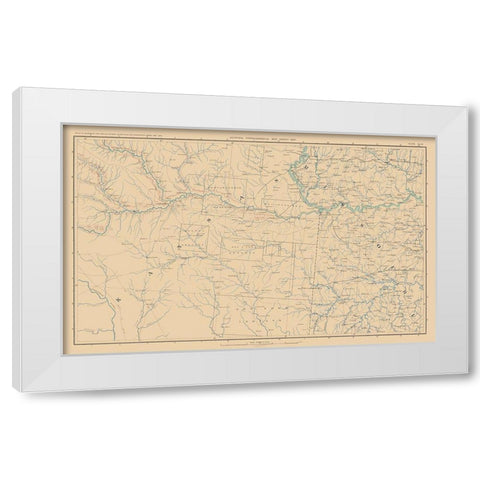 Kansas Missouri Theatre of War - Bien 1894 White Modern Wood Framed Art Print by Bien