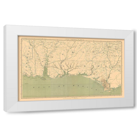 South East Theatre of War - Bien White Modern Wood Framed Art Print by Bien