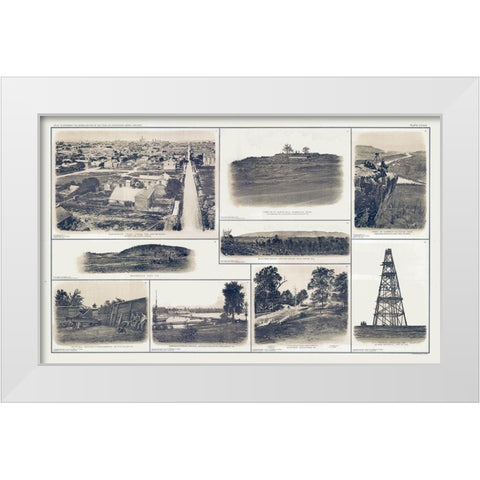 Panoramic Views Tennessee Virginia - Lamont 1894 White Modern Wood Framed Art Print by Lamont